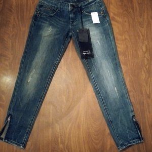 REROCK SKINNY CROP JEANS